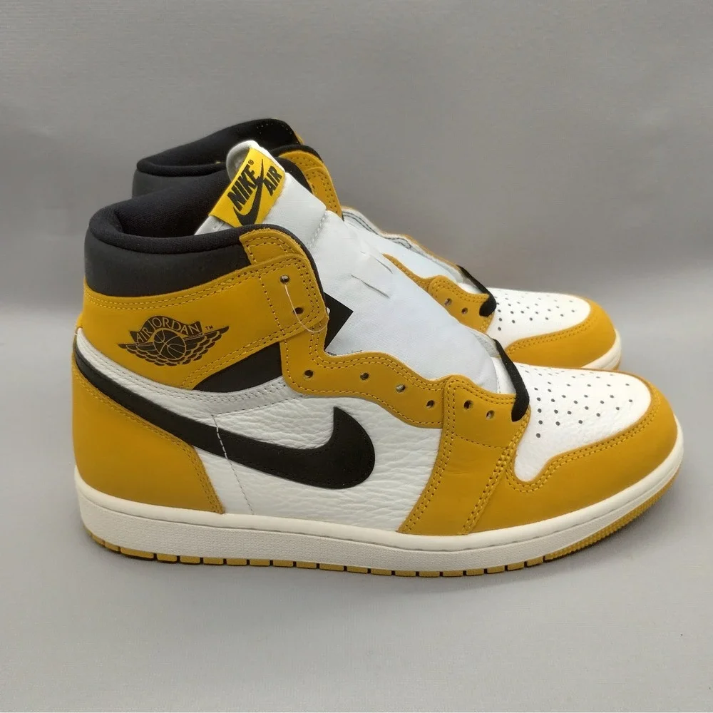 Nike Air Jordan 1 Retro High OG Yellow Ochre White Black DZ5485-701 Mens 9.5